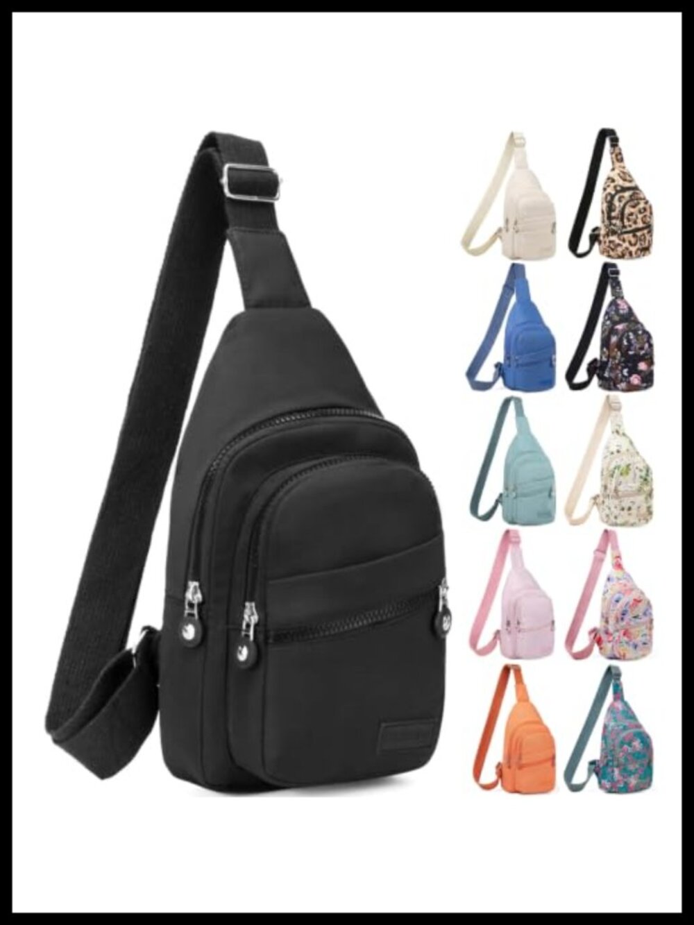 Banelu Small Sling Backpack Crossbody Bag Water Resistant Polyester